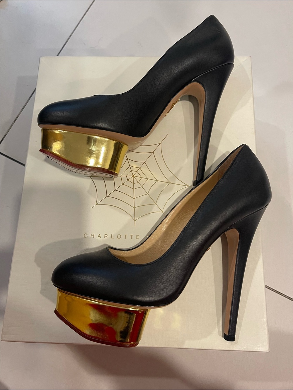 Charlotte Olympia dolly high heel black